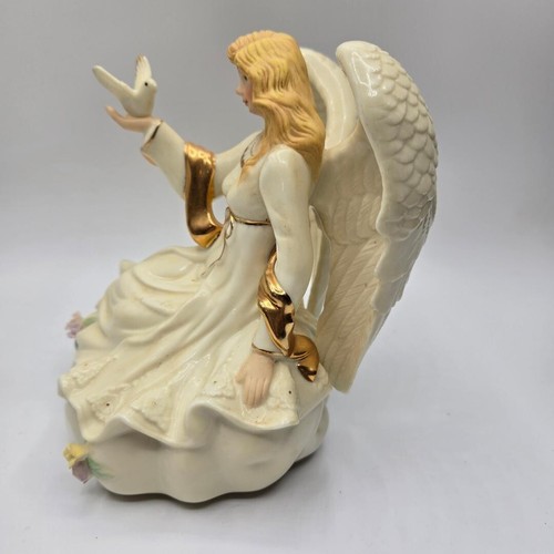 Porzellan Engel Figur mit weißer Taube Spieluhr klassische Schätze EUC - Bild 4 von 11