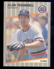 1989 Fleer ALAN TRAMMELL Detroit Tigers Box Bottom Card
