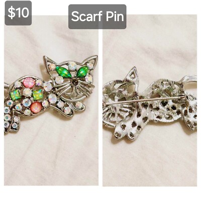 Adorable Cat Brooch Pin & Pendant