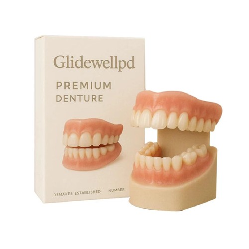 1-3X Glidewellpd Premium Silicone Denture Smileasego Premium Dentures Full Mouth - Picture 8 of 10