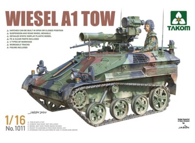 TAKOM WIESEL A1 TOW 1/16 ウィーゼルA1 Takom 1011 - Wiesel A1 Tow - German Tank Plastic Kit Model 1/16