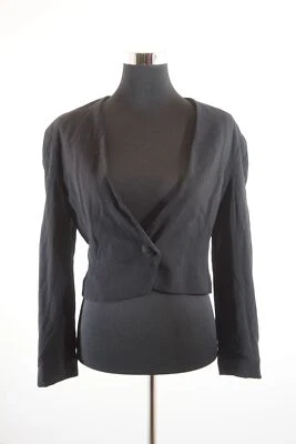 Alberta Ferretti Damenblazer Blazer 40 schwarz uni Einreiher Schurwolle D311 - Bild 1 von 4