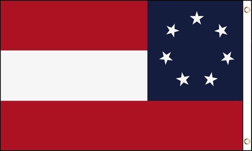 Letrero de bandera de poliéster de 3x5 pies bandera confederada de la Guerra Civil de 7 estrellas 1st National - Imagen 2 de 5