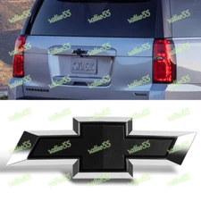 For 2015 - 2020 Chevrolet Chevy Tahoe Suburban Black Rear Tailgate Bowtie Emblem