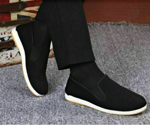 Zapatos chinos de arte marcial Kung Fu Ninja para hombre con suela de goma de lona | eBay