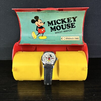 VTG Mickey Mouse Wrist Watch Bradley Time Walt Disney | eBay