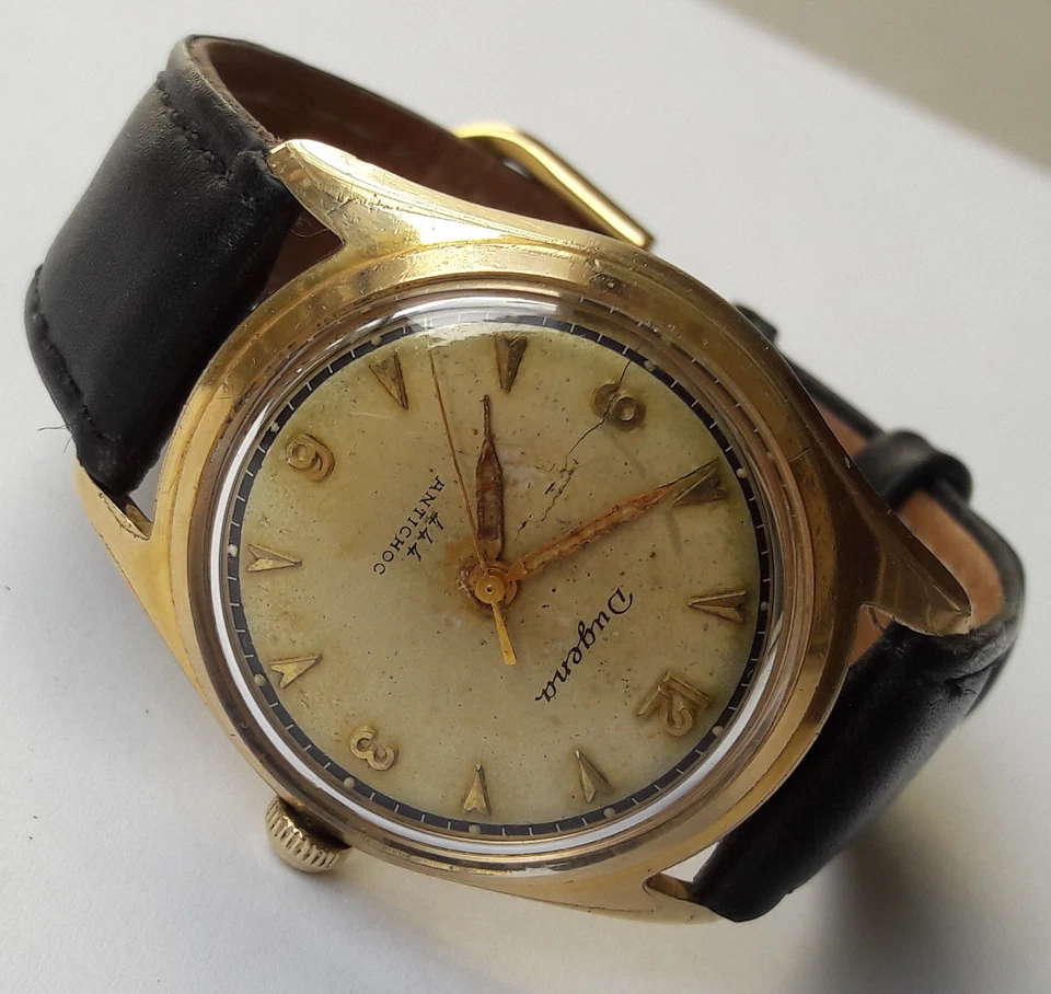 Vintage DUGENA 444 Antichoc 20 Microns Gold Plated Cal.976 German Made From1950s - Image 4 of 4