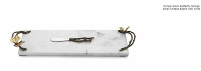 Michael Aram Butterfly Ginkgo Small Cheese Board with Knife - Item # 175782