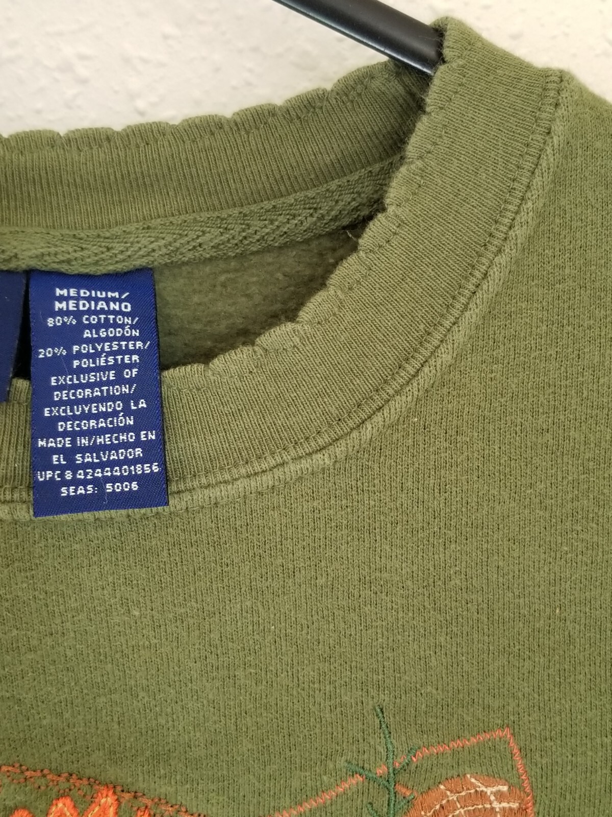 Vintage Basic Edition Green Fall Pullover Long Sl… - image 5