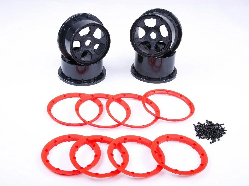 Felge Kit mit beadlock Ring und Schrauben für HPI Baja RV King Motor 5B - Bild 4 von 4