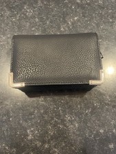 Image of Black Faux Leather Wallet with Zip Coin Section – New