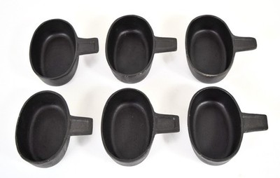 Richard Nissen Bodum Digsmed Danmark Fondue  6 x Pfännchen Schalen Gusseisen RAR