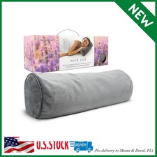 DreamTime Neck Roll Pillow, Buckwheat Filling, Soothing Lavender Scent, Neck Pil