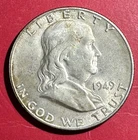 1949S US Franklin SILVER Half Dollar! "San Francisco" Mint! Choice XF "KEY" DATE