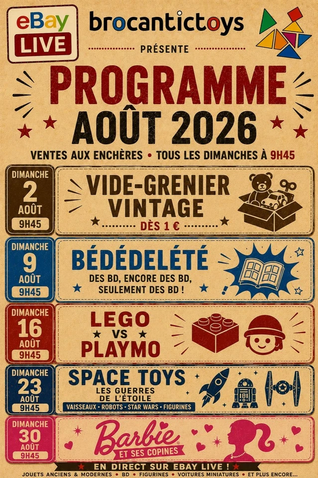 PROGRAMME VENTE BROCANTICTOYS ÉTÉ 2026