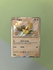 Pokémon TCG Pidgey #196 Paldean Fates Shines Rare Holo Mint Condition