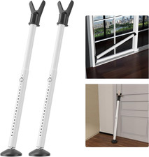 Door Stoppers Security Bar 2 Pack, Patio Sliding Door Lock Bar, 20-51 Inch  Hea