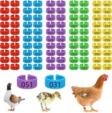 100 Pcs 16mm Plastic Chicken Leg Bands, Color-Coded Leg Bands for Chickens  Far