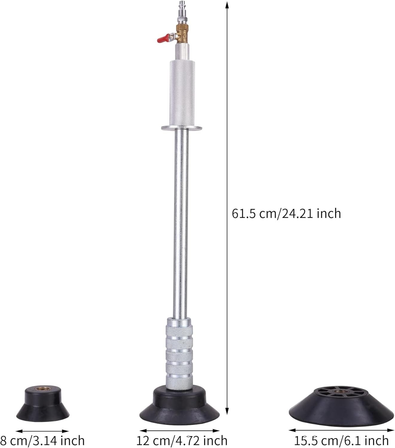 Air-Powered Dent Puller Kit for Auto Body Repair with Suction Cup and Slide Tool