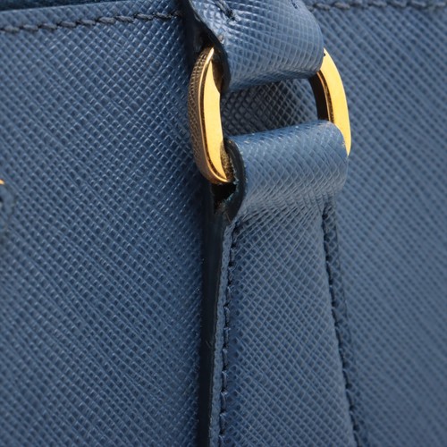 Prada Saffiano Lux Leather 2 Way Handbag Blue BL0837 - Picture 16 of 19