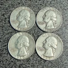 LOT OF 4 - 1960 WASHINGTON QUARTERS 90% SILVER AS SHOWN