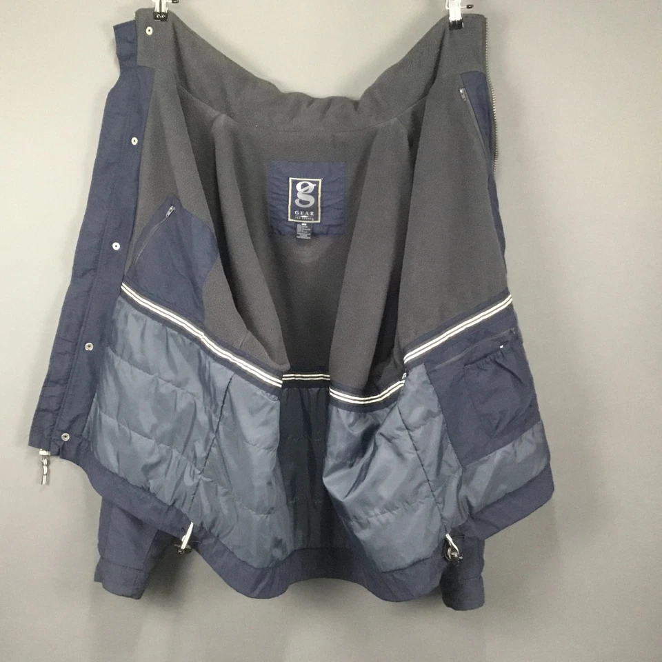 Chaqueta Johns Hopkins Para Hombres XL Azul Equipamiento para Deportes Nylon Abrigo con Capucha Exterior Foto 3 de 4