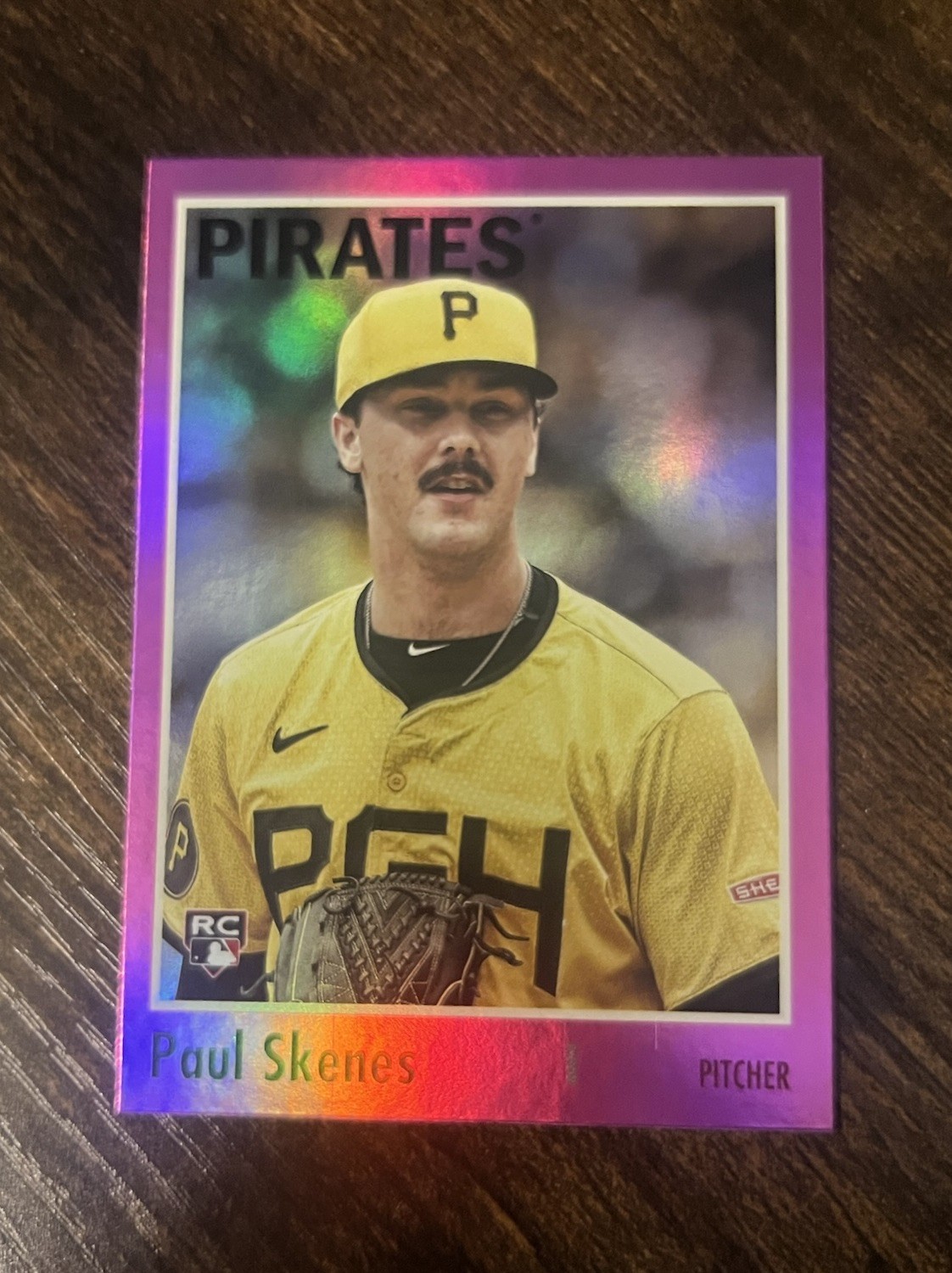 2024 Topps Archives - 1970 Topps Pink Foilboard #200 Paul Skenes RC Pirates