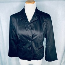 Worthington Jacket Black Pockets Short Blazer 10
