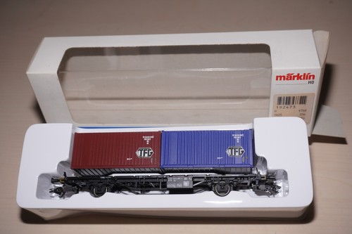 RF19] Märklin 4768 2-Achser Containerwagen TFG DB Spur H0 in OVP | Zustand: Gebraucht