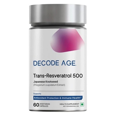 Decode Age Trans-Resveratrol 250mg | Bewährtes Antioxidans Supplement - 60N