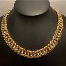 Beautiful Napier Patented Vintage Gold Tone Tight LinkCollar Necklace