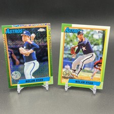 Nolan Ryan 2025 Topps Chrome 35th Anniversary Mojo Refractor & Flagship Lot (2)