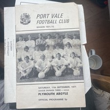 Port Vale V Plymouth Argyle 11/09/71 Division Three 