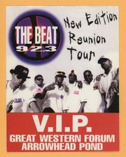 New Edition 1996 Reunion Concert Tour VIP Backstage Pass