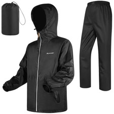 LAMA Regenanzug Regenjacke + Regenhose Damen Herren, Reflektierender Regenanz...