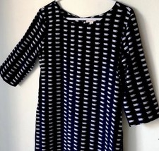 Cute GAP Dress Coffee Cup All Over Print Woman Blue Knee Length Summer Shift XS