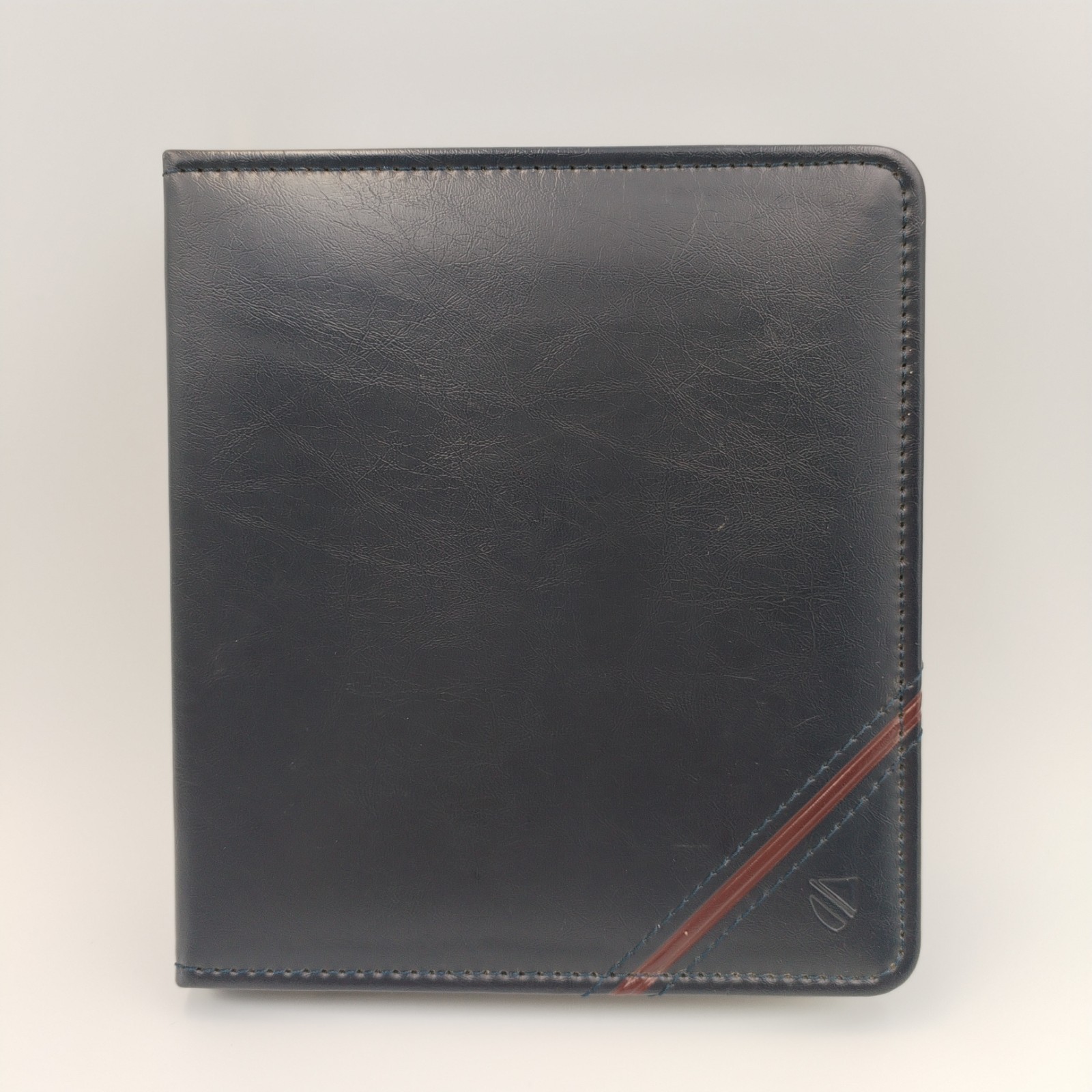 Vintage Cambridge Navy Blue Organizer Binder 6 Ring Small Address Book W/Pen