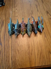 Lot of 6 Dinobros Pullback Race Cars T Rex/Triceratops/Pterodactyl Dinosaurs (B)