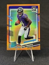 2023 Panini Donruss Optic Zay Flowers Rated Rookie Orange Prizm #210 RC /249