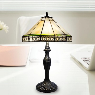 Tiffany-Stil 16 Zoll Buntglas Tischlampe, handgefertigte Heimbeleuchtung