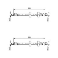 2X Bosch BremsschlÄUche Vorne Passend FÜR Audi 50 VW Derby Polo Links+Rechts |
