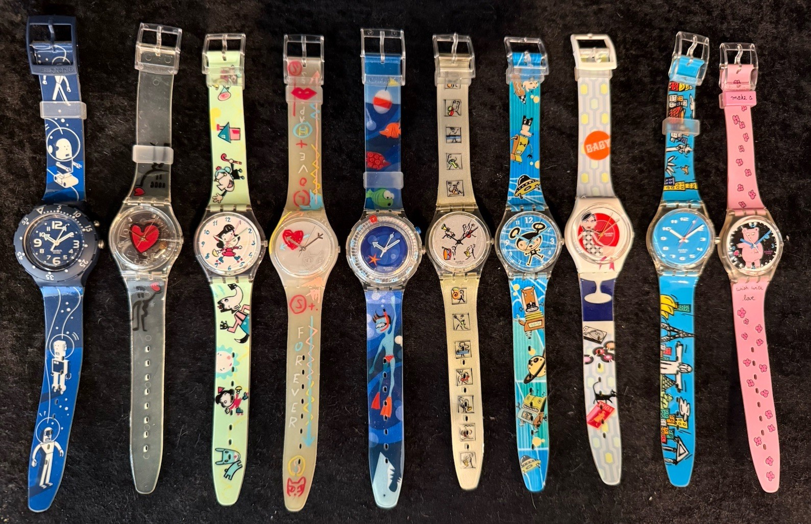 2001 Dummy Vintage Samples) (Salesman Swatch Watches Colorful (E2) 10 ETA - vintagewatches.pk