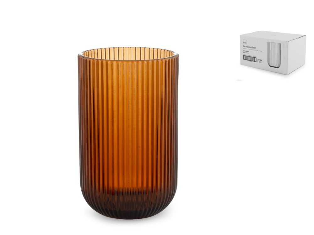 H&H 6 Peony Glasses Amber Cl.45