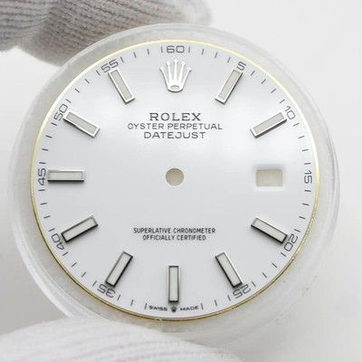 Rolex Datejust Stick Markers White Watch Dial 126334 126300