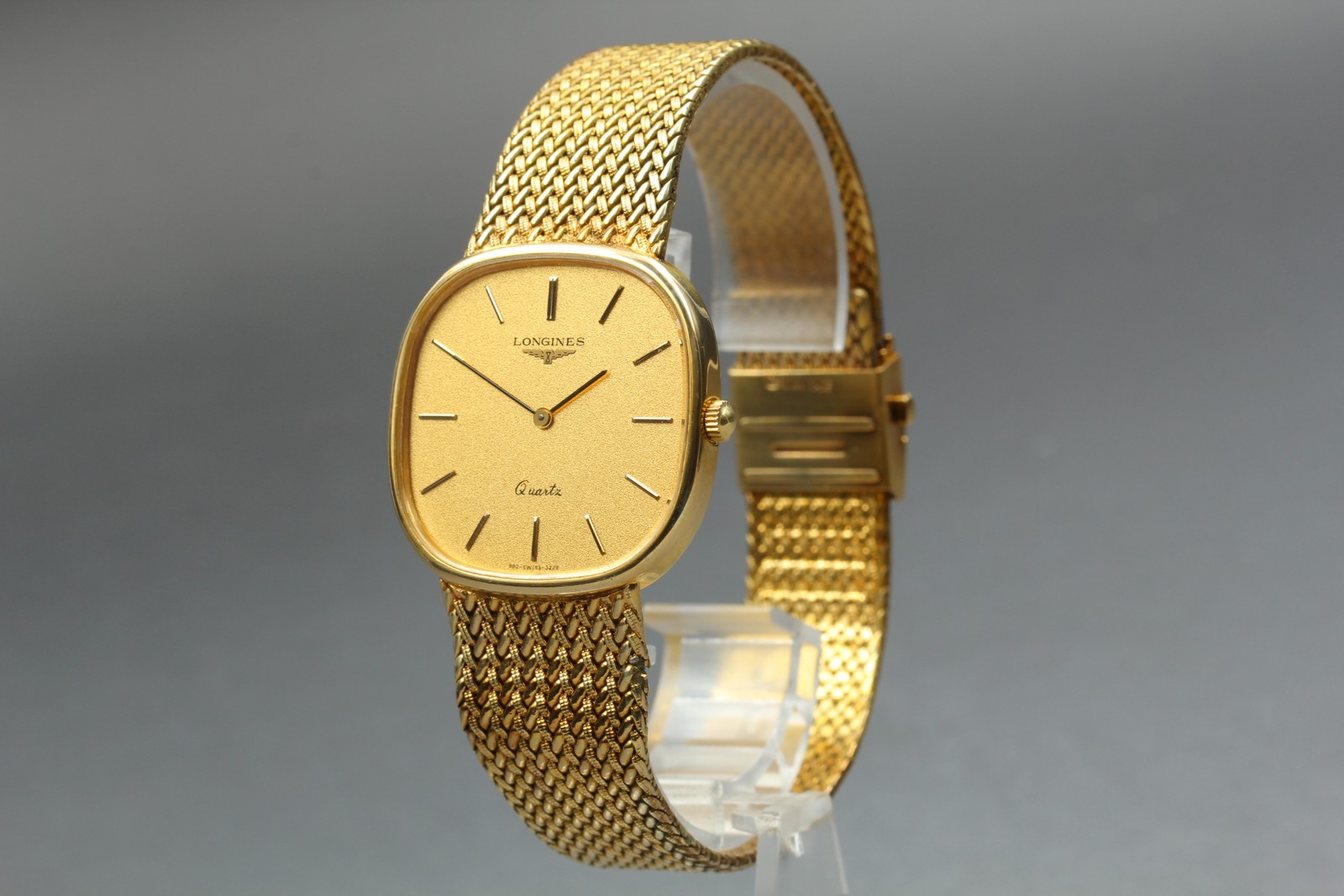 LONGINES 960 3228 Gold Dial 31mm Quartz Men's Watch Vintage [Near MINT] image 2