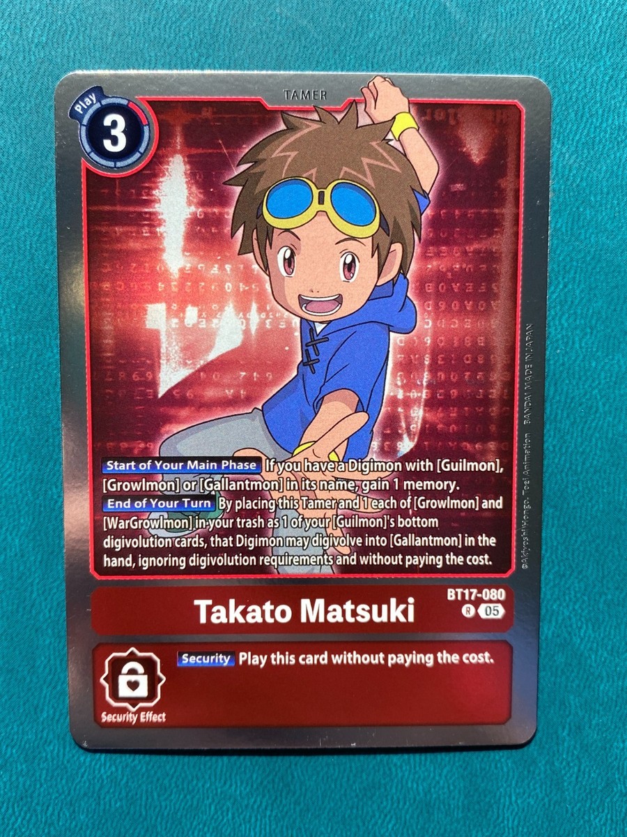 Takato Matsuki BT17-080 Advanced Generations AD-01 Reprint Digimon Card Game x1 | eBay Takato Matsuki BT17-080 Advanced Generations AD-01 Reprint Digimon Card Game x1 | eBay