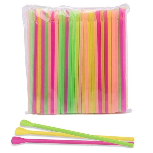 200 Snow Cone Cups 6 Oz and 200 Spoon Straws - Picture 2 of 5