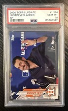 2020 Topps Update Justin Verlander SP #U194 PSA 10 Astros