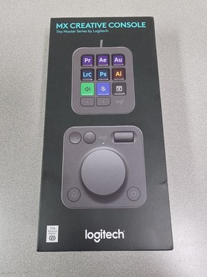 Logitech MX Creative Console Graphite Black Programmable Keypad & Dial NEW
