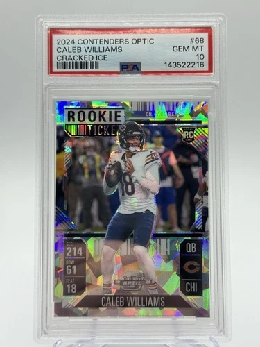2024 Contenders Optic #68 Caleb Williams Cracked Ice /22 PSA 10 (RC) Bears